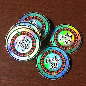 Platinum Chip Holographic Stickers