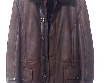 90's Marlboro Classics Vintage Men's Jacket Leather Collar