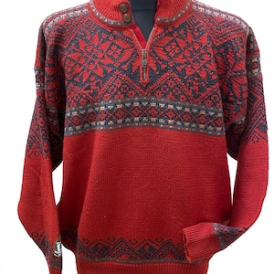 Dale of Norway 90&#39; sweater (XL/XXL) Norwegian sweater / traditional Norwegian sweater, pure wool sweater