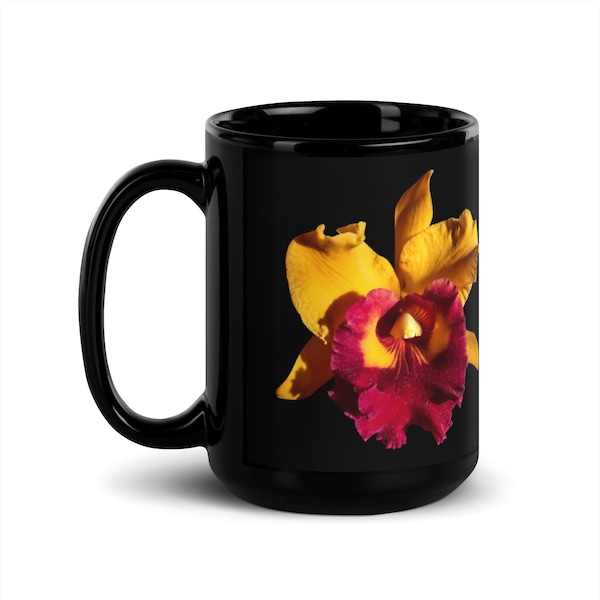 Red & Yellow Cattleya Orchid Mug