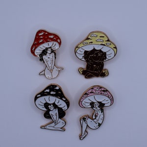Sexy Mushroom Lady Pins