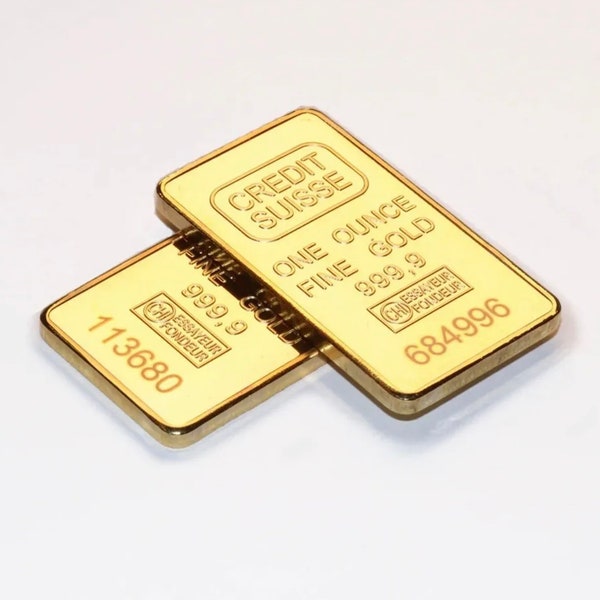 1oz Faux Gold Bars for Display and Collection Only; Fake Gold Bars