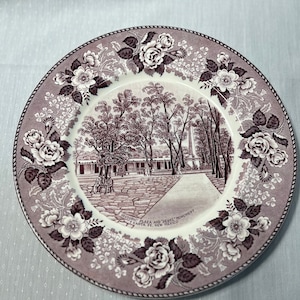Vintage Old English Staffordshire Santa Fe Plaza Dinner Plate