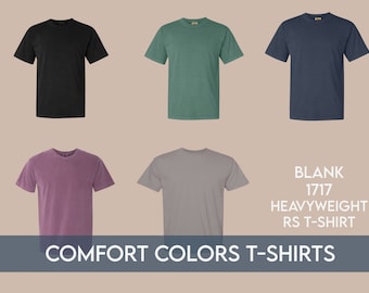 Comfort Colors 1717 Heavyweight Adult RS Blank T-shirts | Blank Tee | Oversized | Plain Shirt Thick