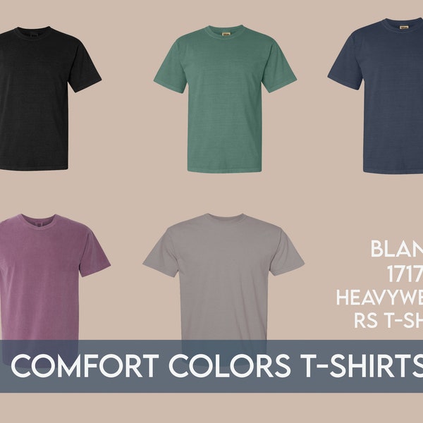 Comfort Colors 1717 Heavyweight Adult RS Blank T-shirts | Blank Tee | Oversized | Plain Shirt Thick