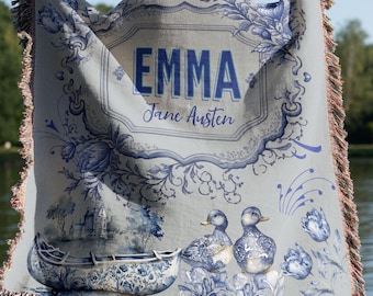 Emma By Jane Austen Woven Blanket: Literary Romance Gift