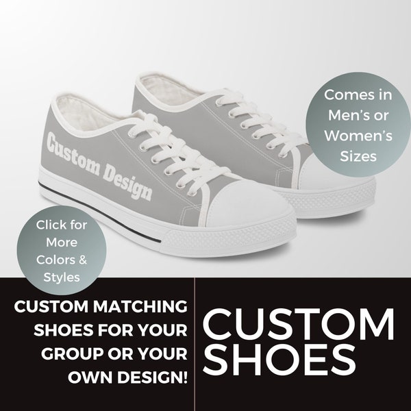 Custom Canvas Sneakers, Personalized Casual Shoes, Customized Matching Shoes, Group Gifts