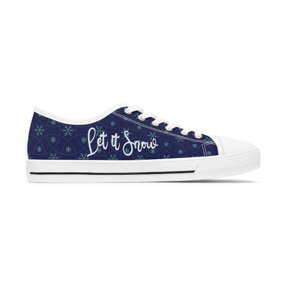 Snowflake Sneakers for Women Women s Casual Canvas Shoes Winter Shoes for Women Snowflake Shoes Canvas Tennis Shoes Etsy
