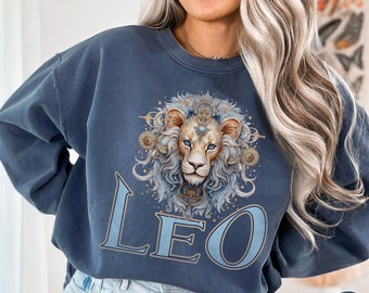 Comfort Colors Zodiac Taurus Sweater, Vintage Collegiate