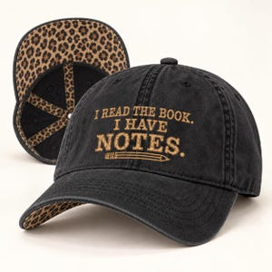 I Read the Book I Have Notes Hat, Embroidered Book Lover Cap, Funny Reader Gift, Book Club Hat, Ponytail Hat for Women
