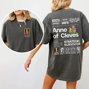 Women&#39;s History Shirt, Anne of Cleves, Tudor Queen Medieval Graphic Tee, Feminist Apparel, Henry VIII Wives, Gift for History Lovers