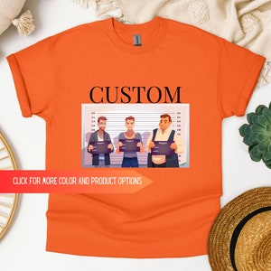 Custom Mugshot T-Shirt, Personalized Mug Shot Photo Shirt, Gift for Best Friend