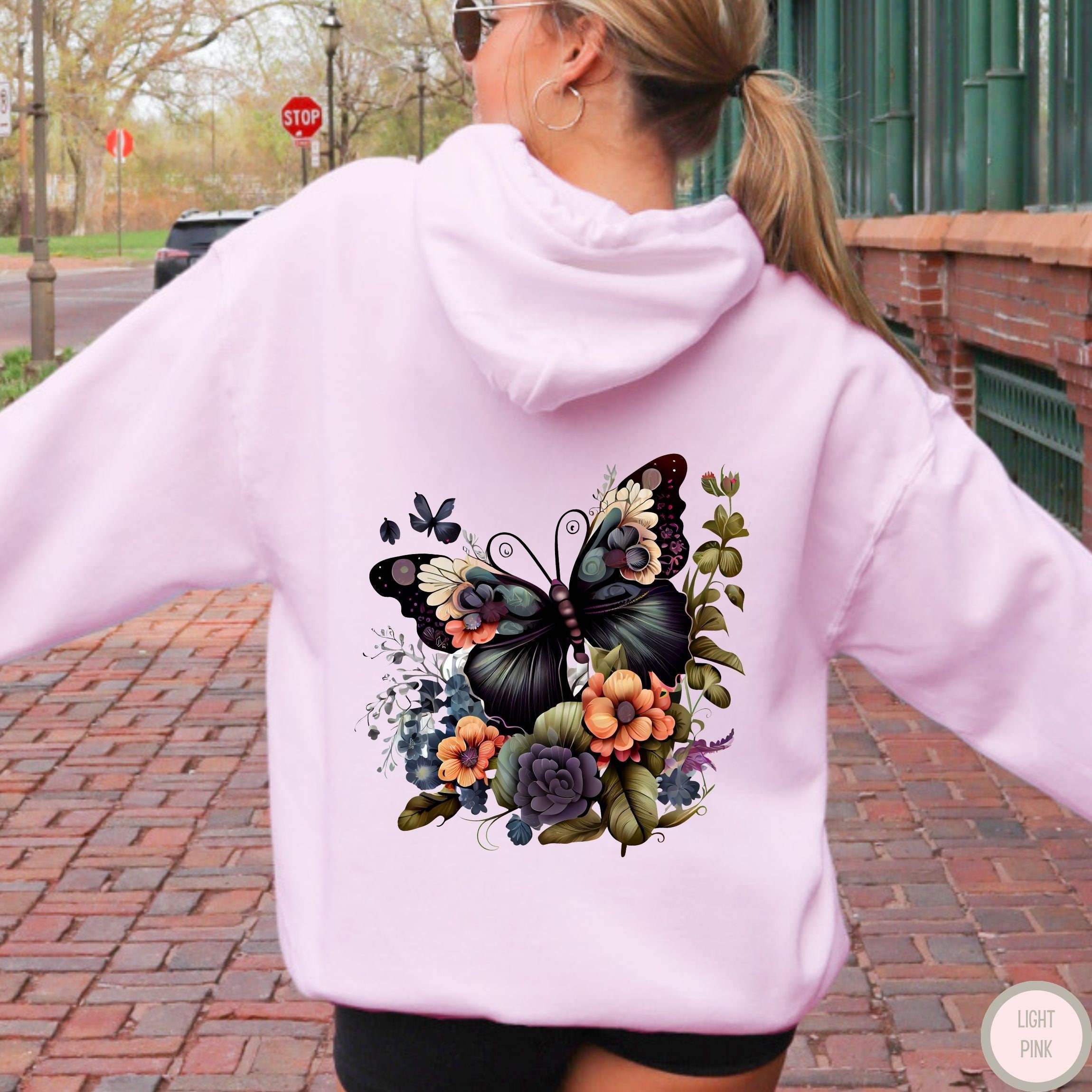 Butterfly Hoodie, Floral Butterfly Sweatshirt, Butterfly Butterfly Hoodie, Floral Butterfly Sweatshirt, Butterfly