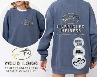 Custom Comfort Colors Logo Design Front & Back Sweatshirt