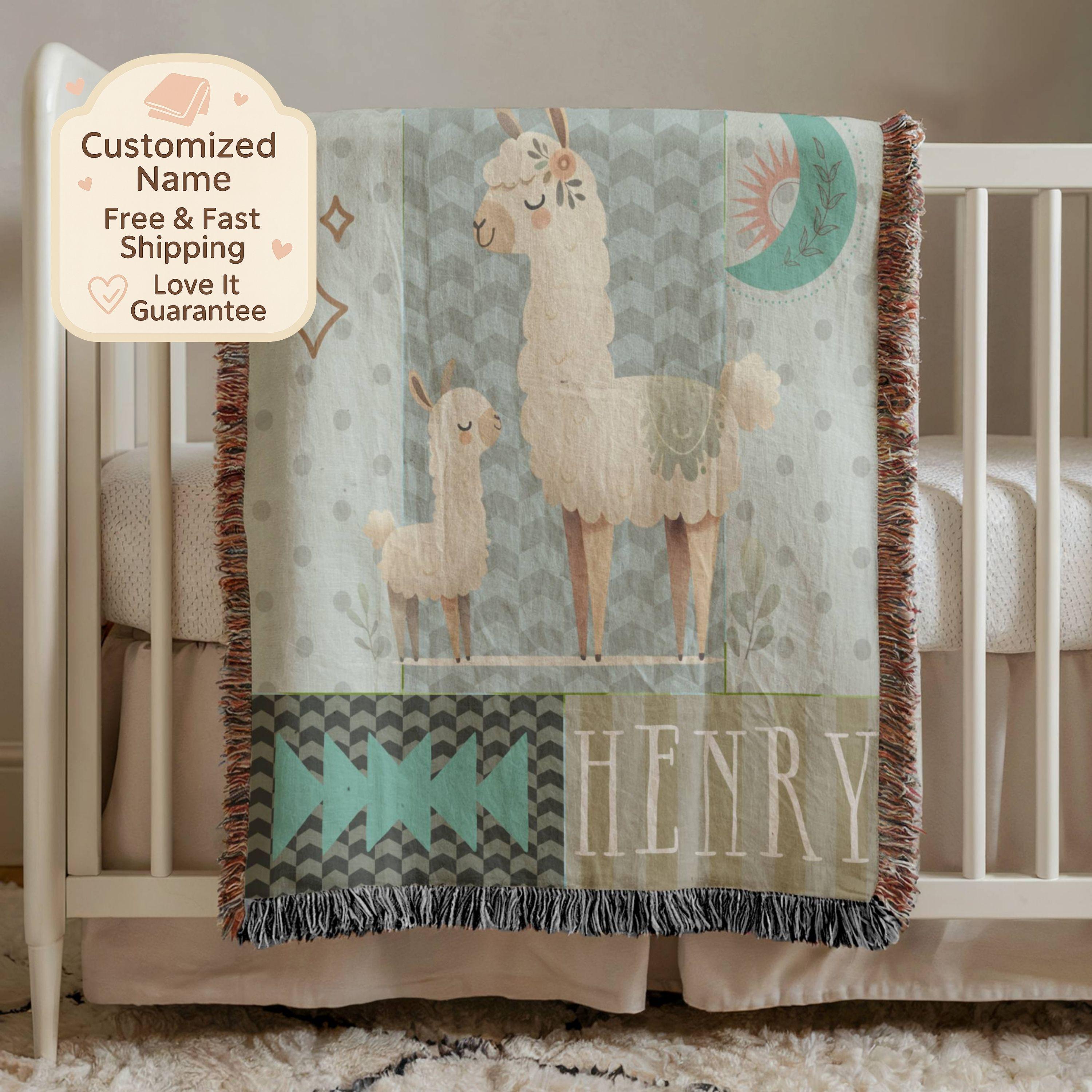 Llama Alpaca Llama Crib Bedding Set Llama Baby Bedding - Main Image