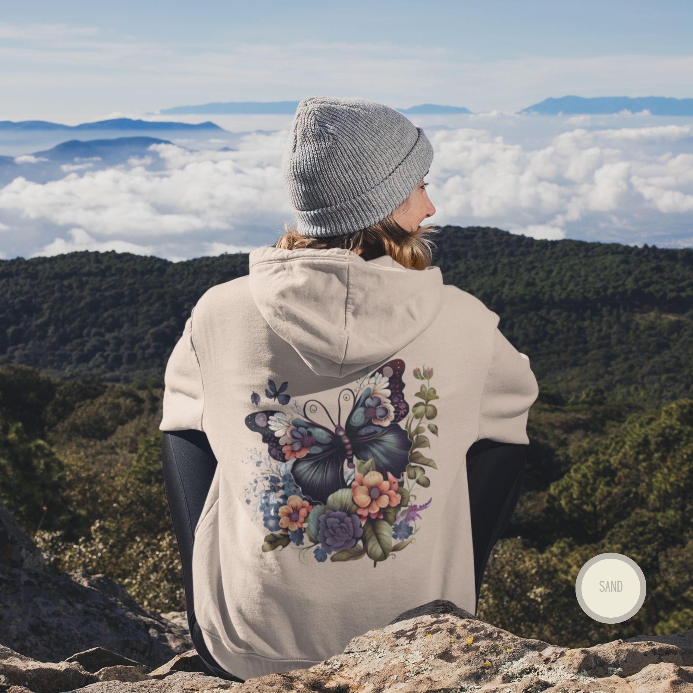Butterfly Hoodie, Floral Butterfly Sweatshirt, Butterfly Butterfly Hoodie, Floral Butterfly Sweatshirt, Butterfly