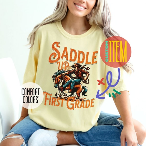 Western Teacher Shirt: First Grade Posse, Cowboy Back to School