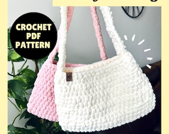 Patrón de bolsa de nube gruesa de crochet en PDF para descargar, apto para principiantes