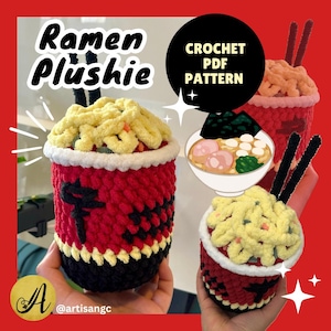 Crochet Ramen Plushie Pattern PDF Download