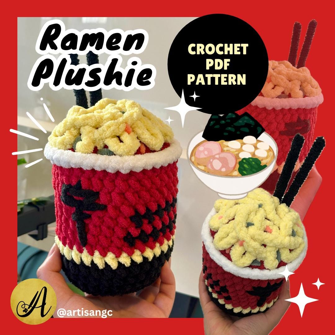 Cute Ramen Pattern Crochet Ramen Plushie Pattern PDF Download (beginner-intermediate) - Etsy