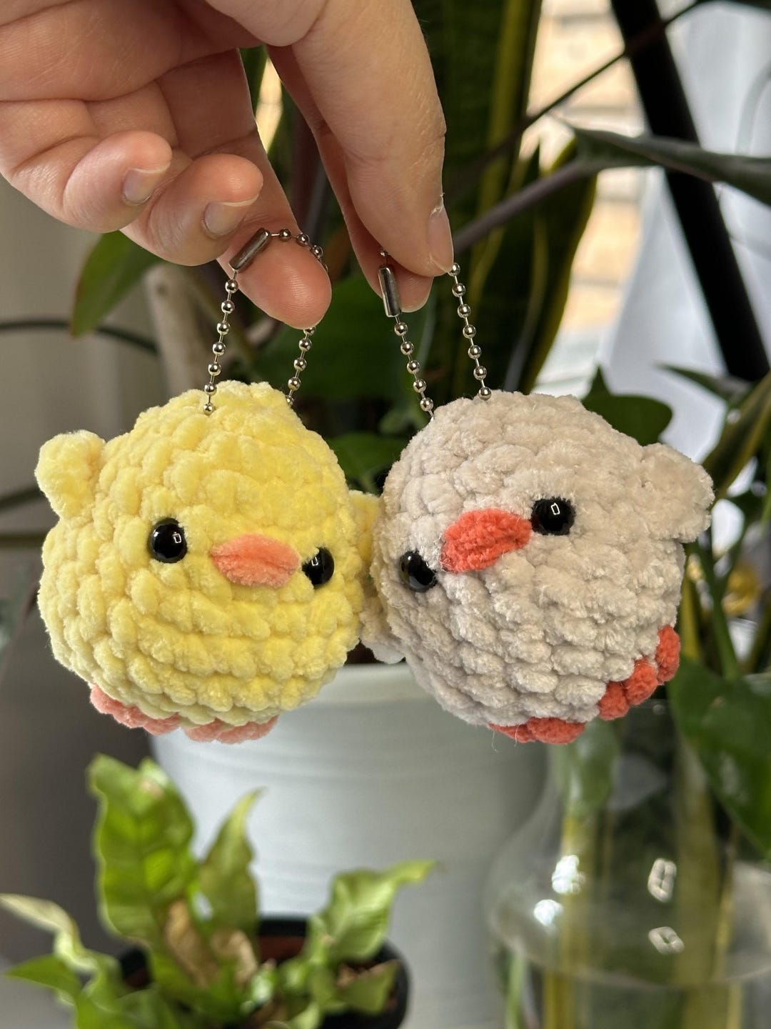 Handmade Crochet Chick/chicken Keychain - Bird Charm - Etsy