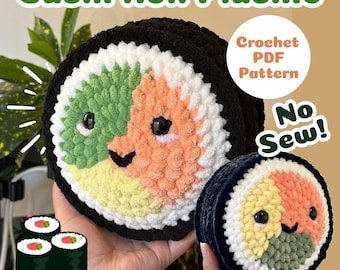 Crochet Sushi Roll Plushie Pattern PDF Download Beginner Friendly