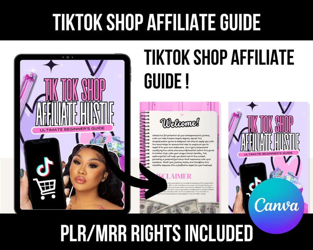 Tiktok Shop Affiliate Hustle Guide | Canva Editable Ebook for Beginners ...