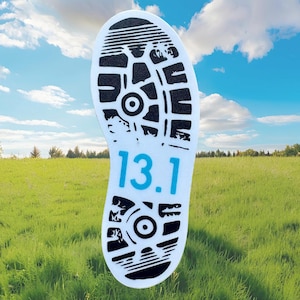 Running Shoes Print Sticker, 13.1 Half Marathon Decal Sticker, Fitness Motivation Sticker, Marathon Runner Gift, Perfect Gifts for Runners