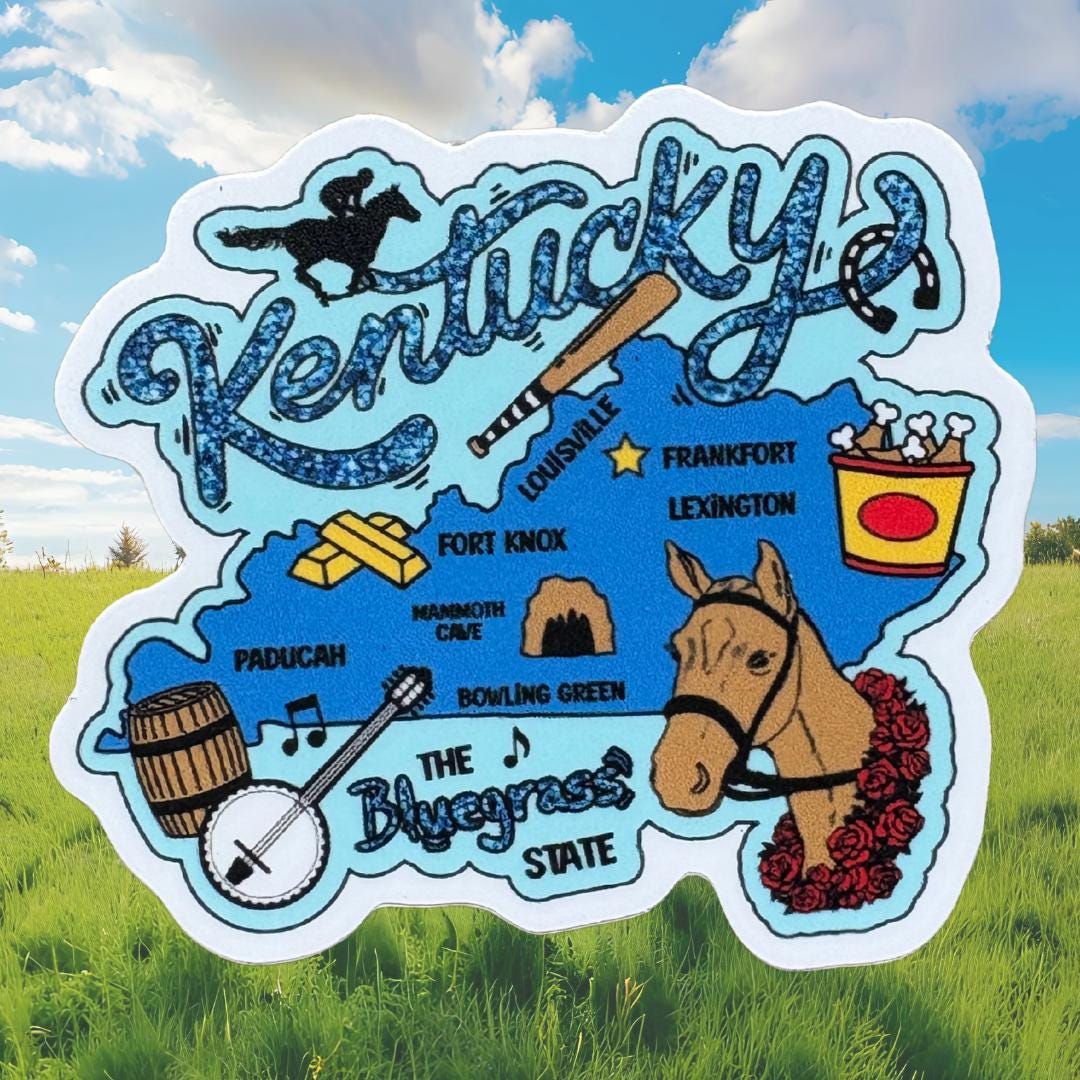 Ky's Sticker Kentucky State Sticker: Waterproof Vinyl Decal - Etsy