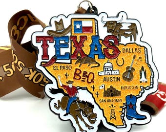 Race Through Texas Medal: Virtual Run Souvenir