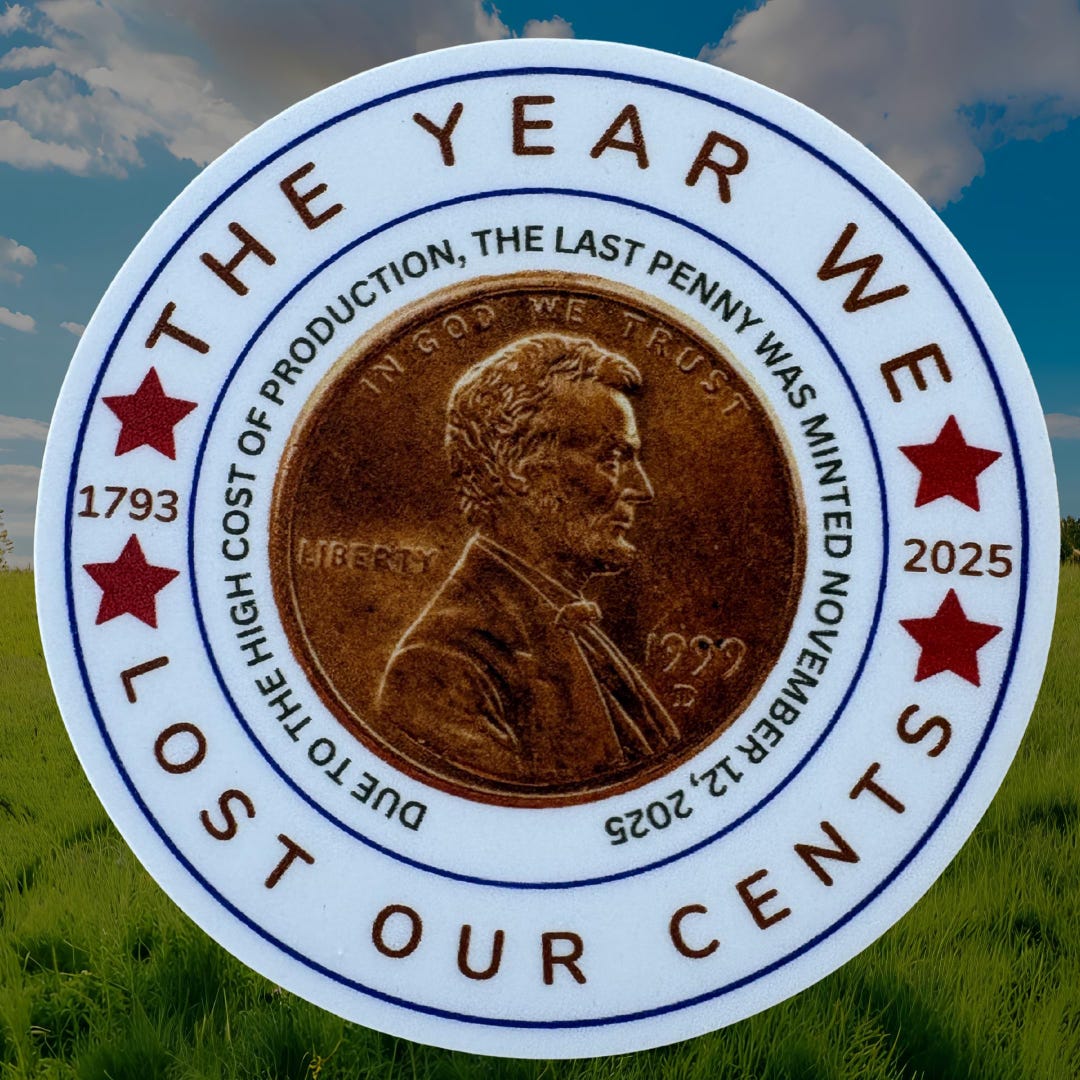 The Year We Lost Our Cents Sticker: Water-resistant Vinyl Funny Penny ...