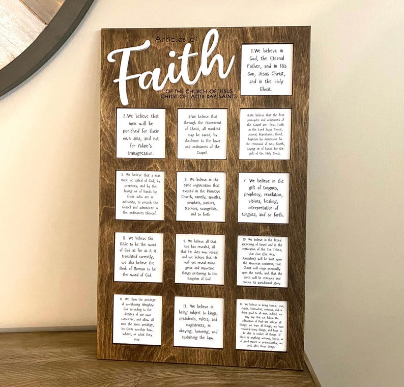 Articles of Faith Printable Poster, 13 Articles of Faith Sign, Book of ...