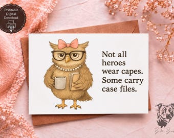 Funny Social Worker Printable Card, Not All Heroes Wear Capes, Social Work Humor, Caseworker Gift, Coworker Appreciation, Instant Download