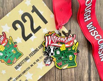 Race Through Wisconsin Medal: Virtual Run/Walk (1M, 5K, 10K, 13.1, 26.2)