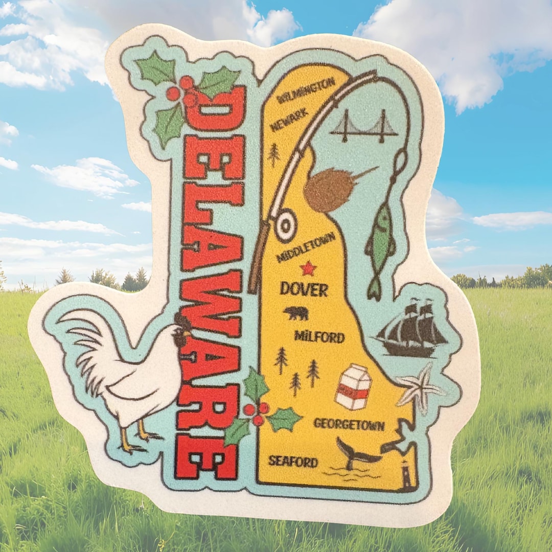 Delaware Sticker: Waterproof Vinyl Decal for Water Bottles - Etsy