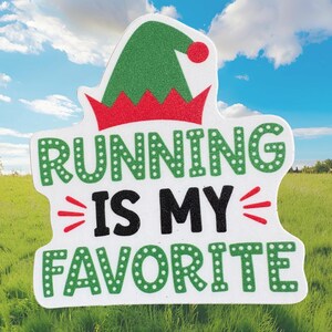 Running is My Favorite Sticker, Marathon Runner, Running Stickers,  run sticker, Gifts for Runners, Funny Running, Elf Running