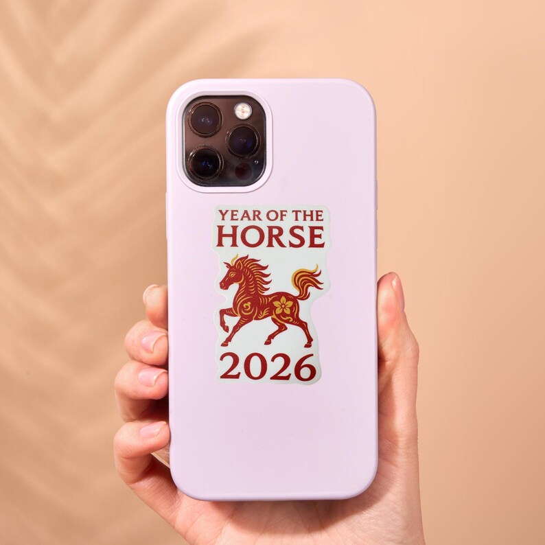 Year of the Horse 2026 Sticker: Lunar New Year Vinyl Decal - Etsy