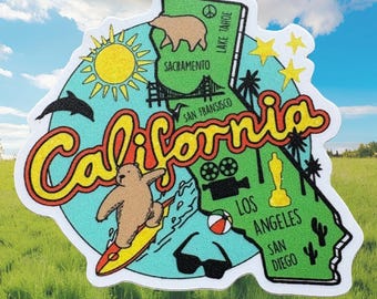 California State Sticker: Waterproof Vinyl Decal for Laptop, Water Bottle