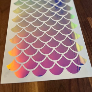 Holographic Vinyl Mermaid Scales, Car Decal, Laptop decoration, gift idea