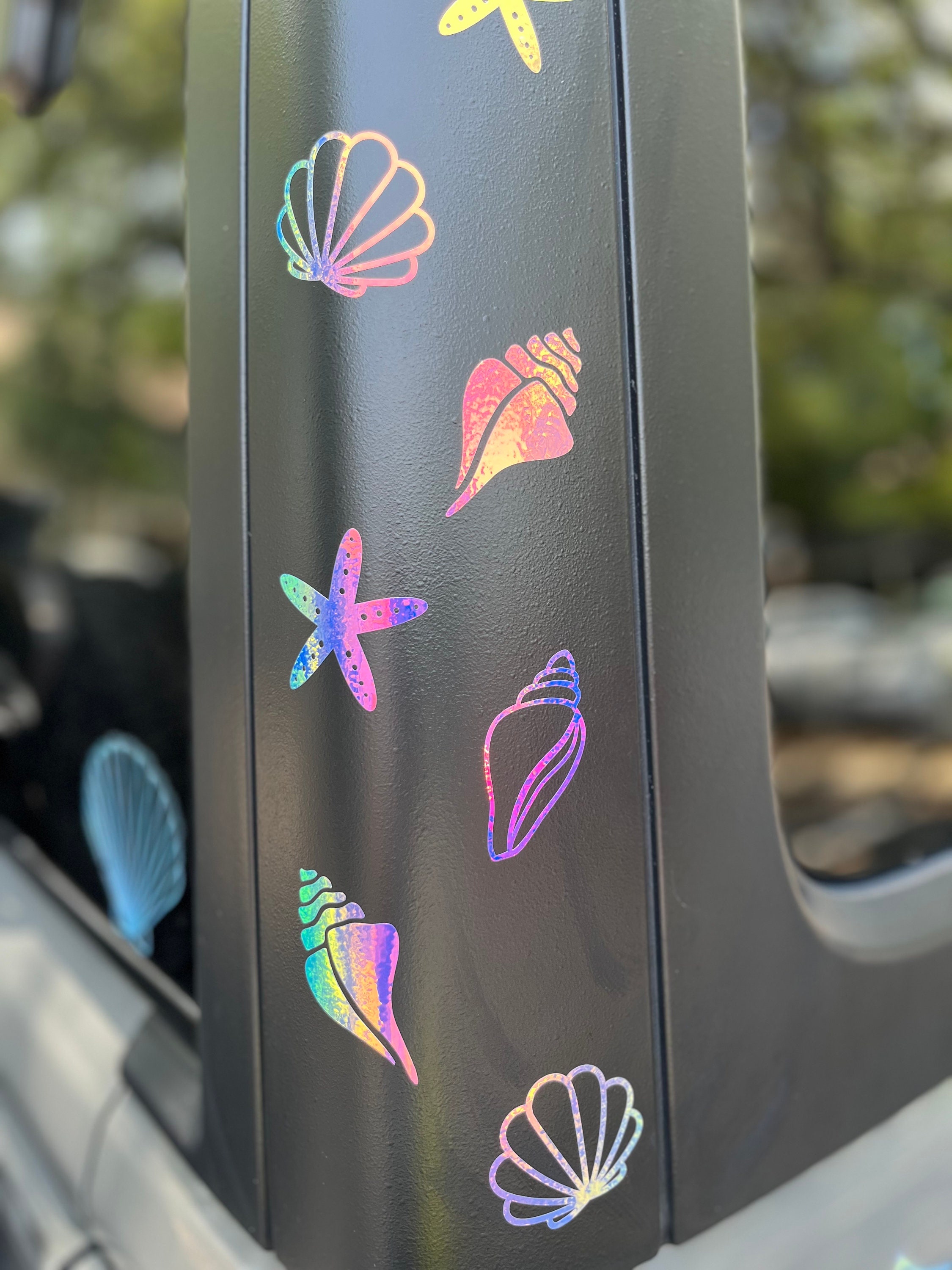 Holographic Seashell Car Decals, Mirror, Notebook, Laptop Decor, Hard ...