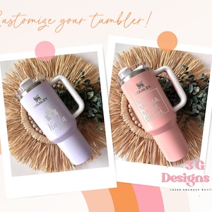 Pink Stanley engraved tumbler,40 0z stanley,stanley quencher, personalized stanley, purple stanley,laser engraved tumbler,stanley cup,