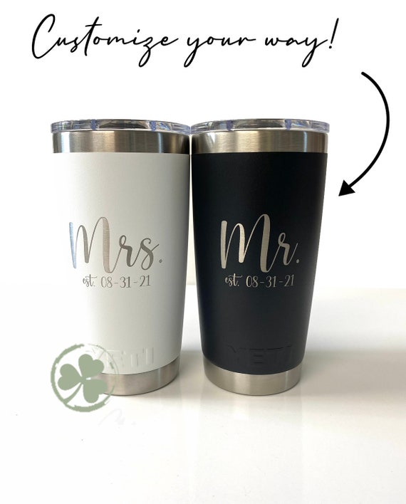 YETI, Personalized 20 Oz YETI, Custom Stainless Steel YETI, Custom Logo Yeti,  Bridesmaid, Groomsmen, Wedding Gift, Customize Yeti 