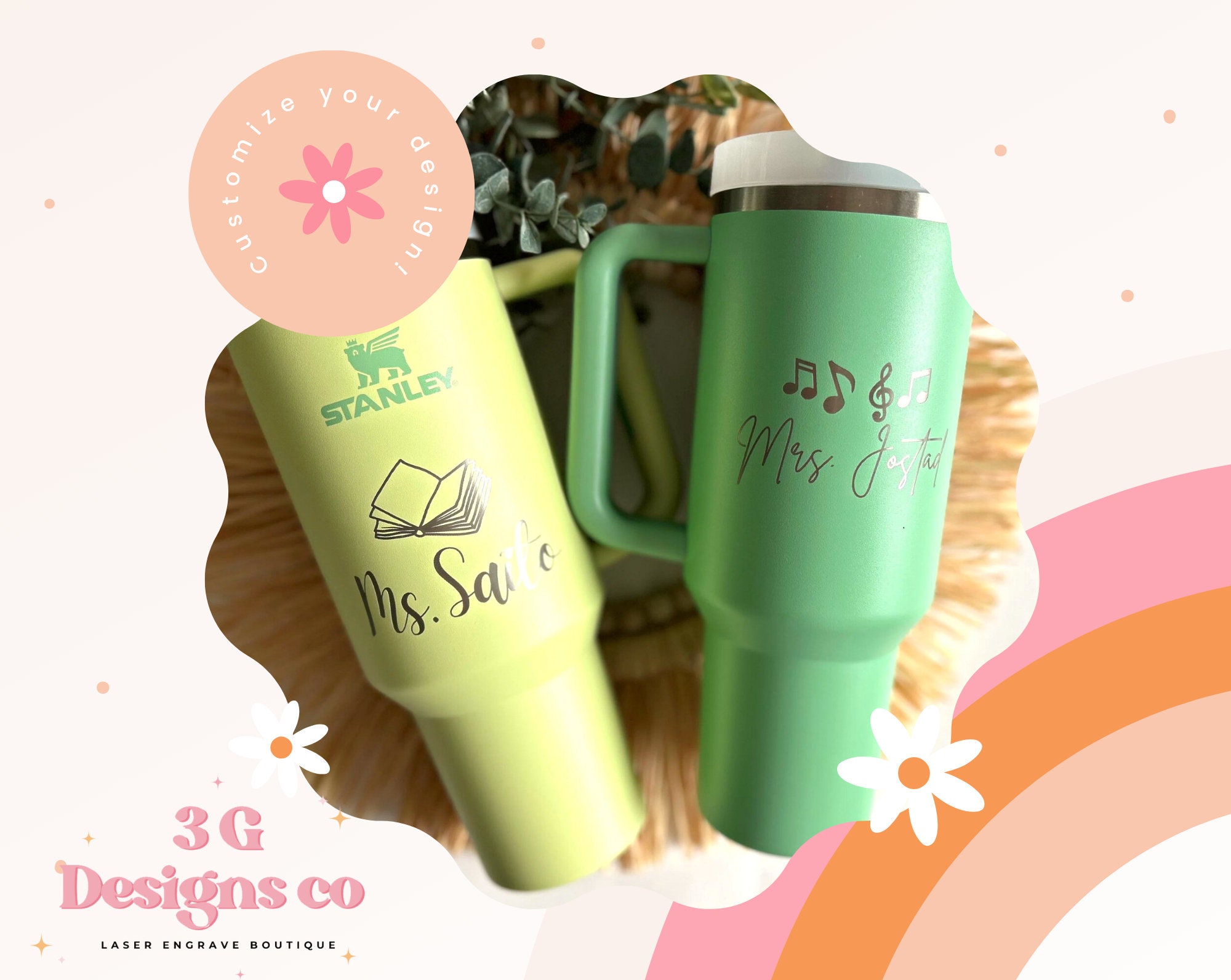 40oz Tumbler With Handle, 40 Oz Travel Mug, 40 Oz Charger Personalized, 40  Oz Tumbler With Name, Engraved Tumbler for Mom, Gift for Teacher 