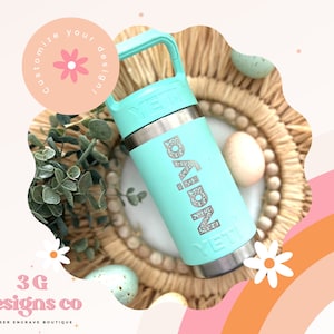 custom kids water bottle,kids yeti, personalized kids cup,custom kids cup, kids yeti with name, name on water bottle,kids gift, custom kids