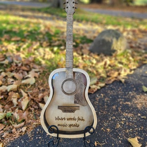 Large Guitar Bank / Piggy Bank/ Coin Bank / Music Lovers Bank / Music Lovers Gift / Room Decor / Musicians Gift