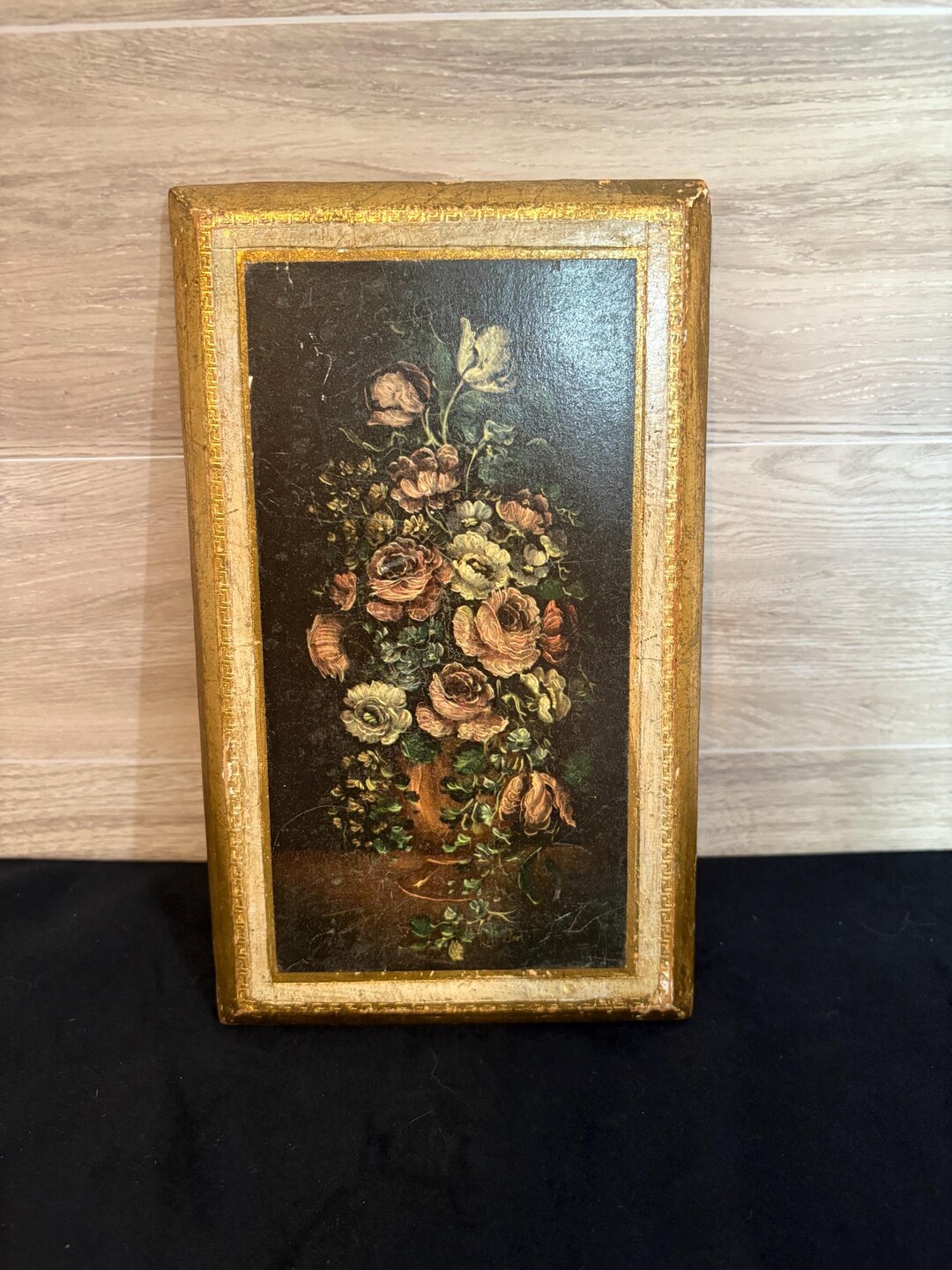 Vintage Florentine Floral Plaque: Flemish Style Still Life on Wood - Etsy