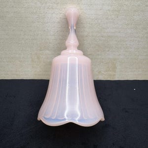 Vintage Pink Opalescent Fenton Bell: Small Glass Display Bell
