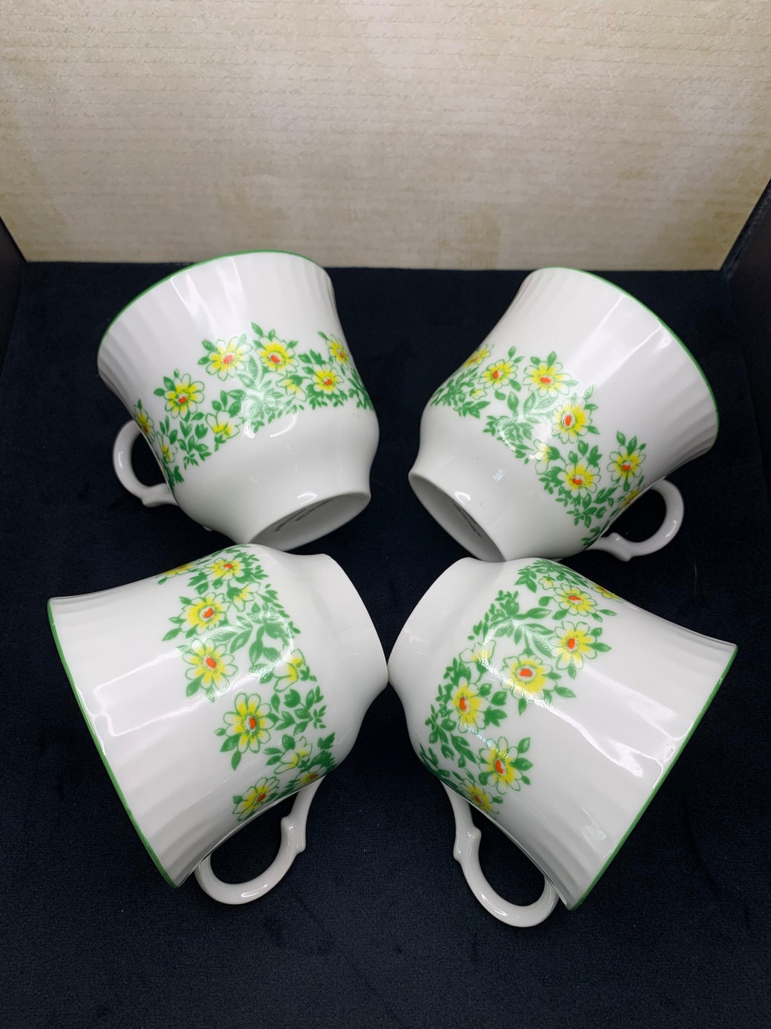 Vintage Taste Setter Daisy Pattern Coffee Mugs/ Tea Cups - Etsy