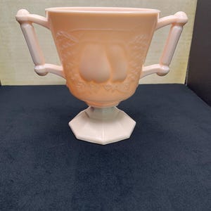 Vintage Jeannette Shell Pink Milk Glass Sugar Bowl- Vintage Glass- Vintage Sugar Bowl- Vintage Servingware