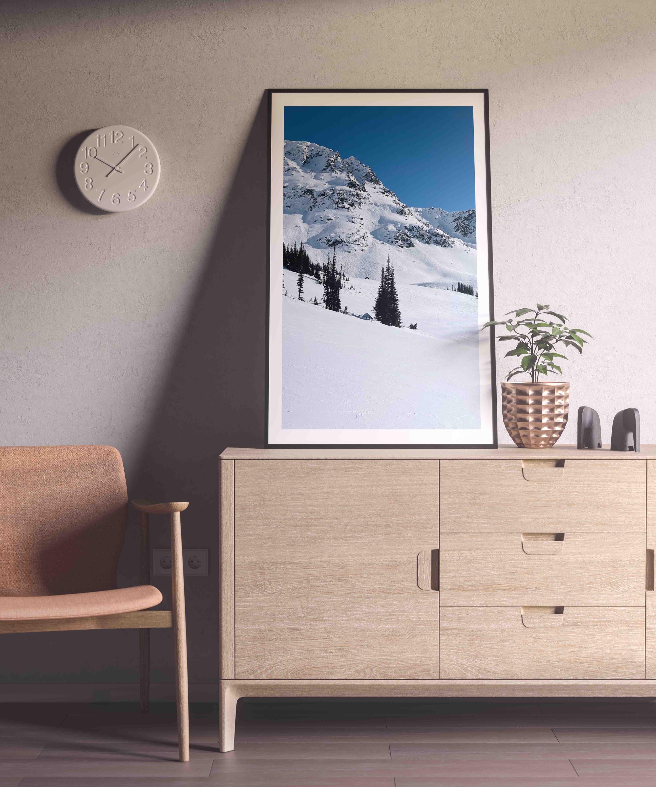 Ski Resort Wall Art, Whistler Blackcomb Mountain Winter Print, Snowy ...